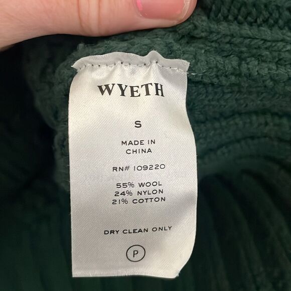 Wyeth Wool Blend Cardigan Chunky knit sweater size Small excellent condition - Picture 5 of 6